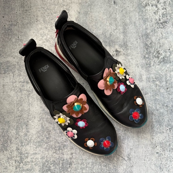 Fendi Flowerland Slip-on Sneakers 39 - Picture 2 of 9